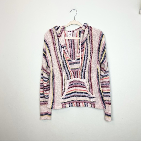 Billabong Baja Hooded Cropped Poncho Sweater size M - Picture 3 of 9